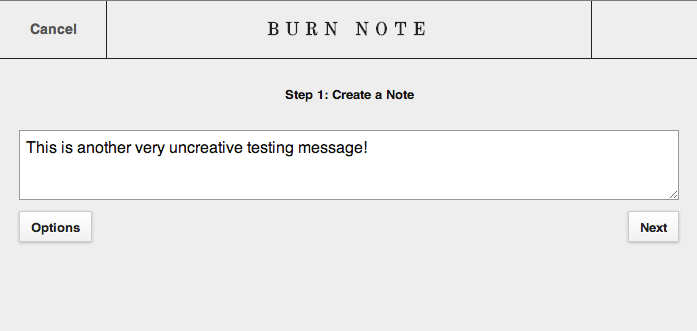 Burn Note - Private Messaging Service