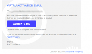 Virtru Email Activation Confirmation